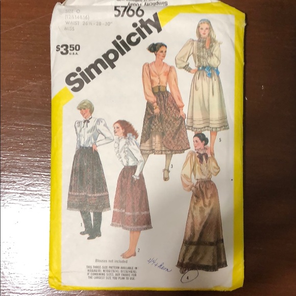 Vintage simplicity skirt pattern - Picture 1 of 6